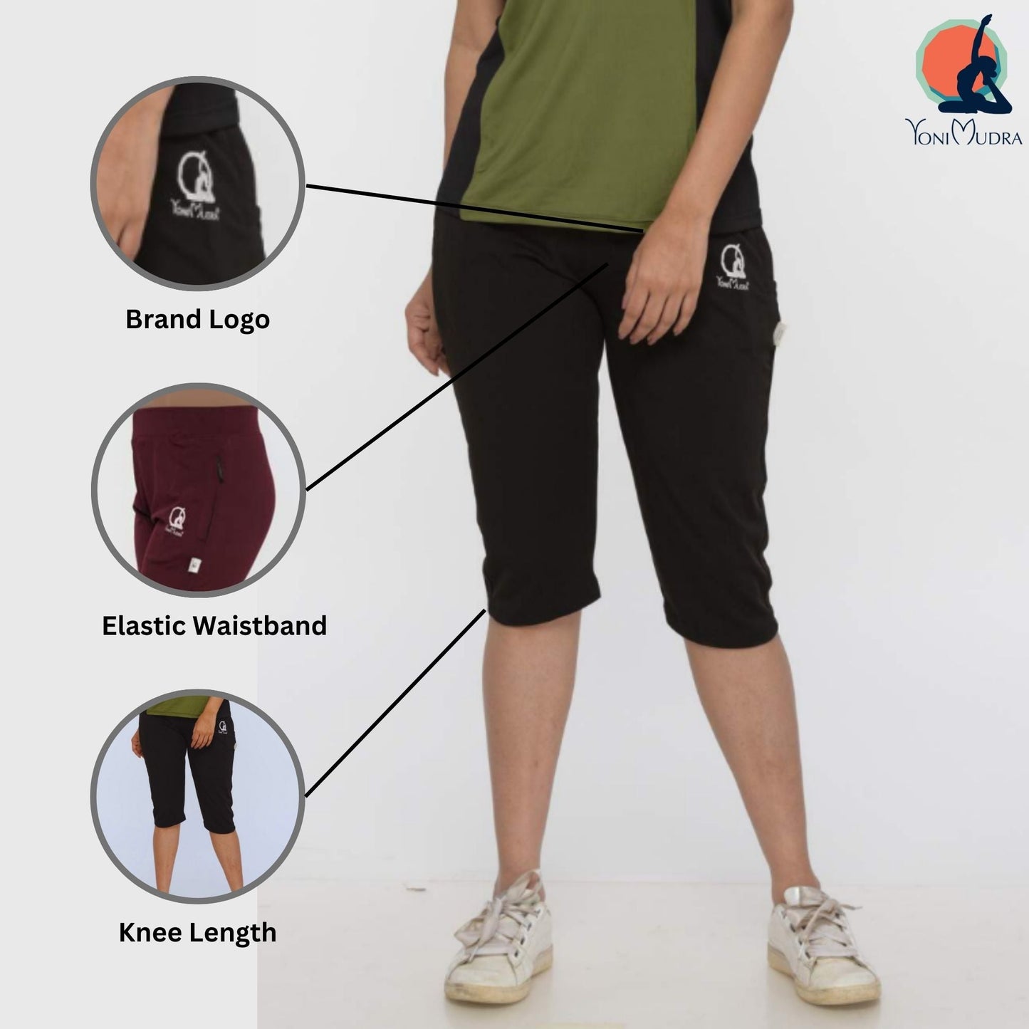 Women's High-Waist Comfort Fit Capris