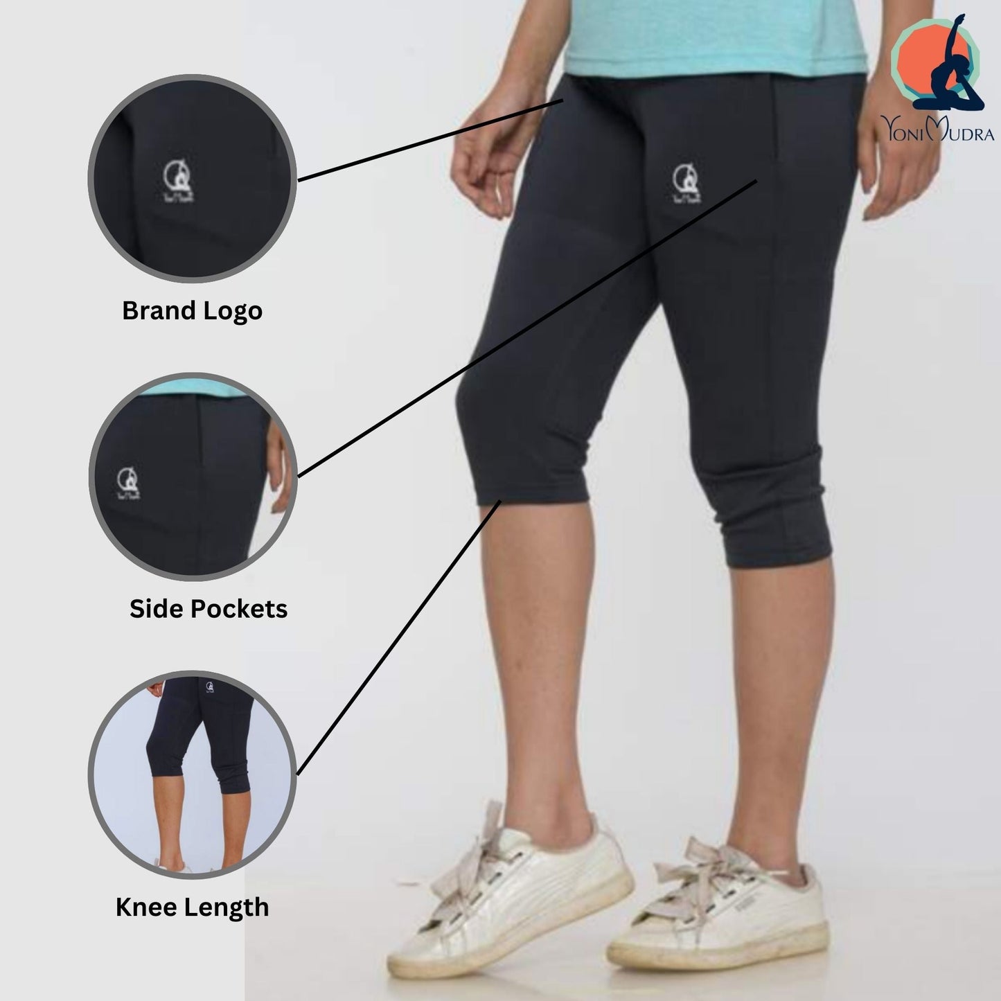 Women's Mid-Waist Comfort Fit Capris