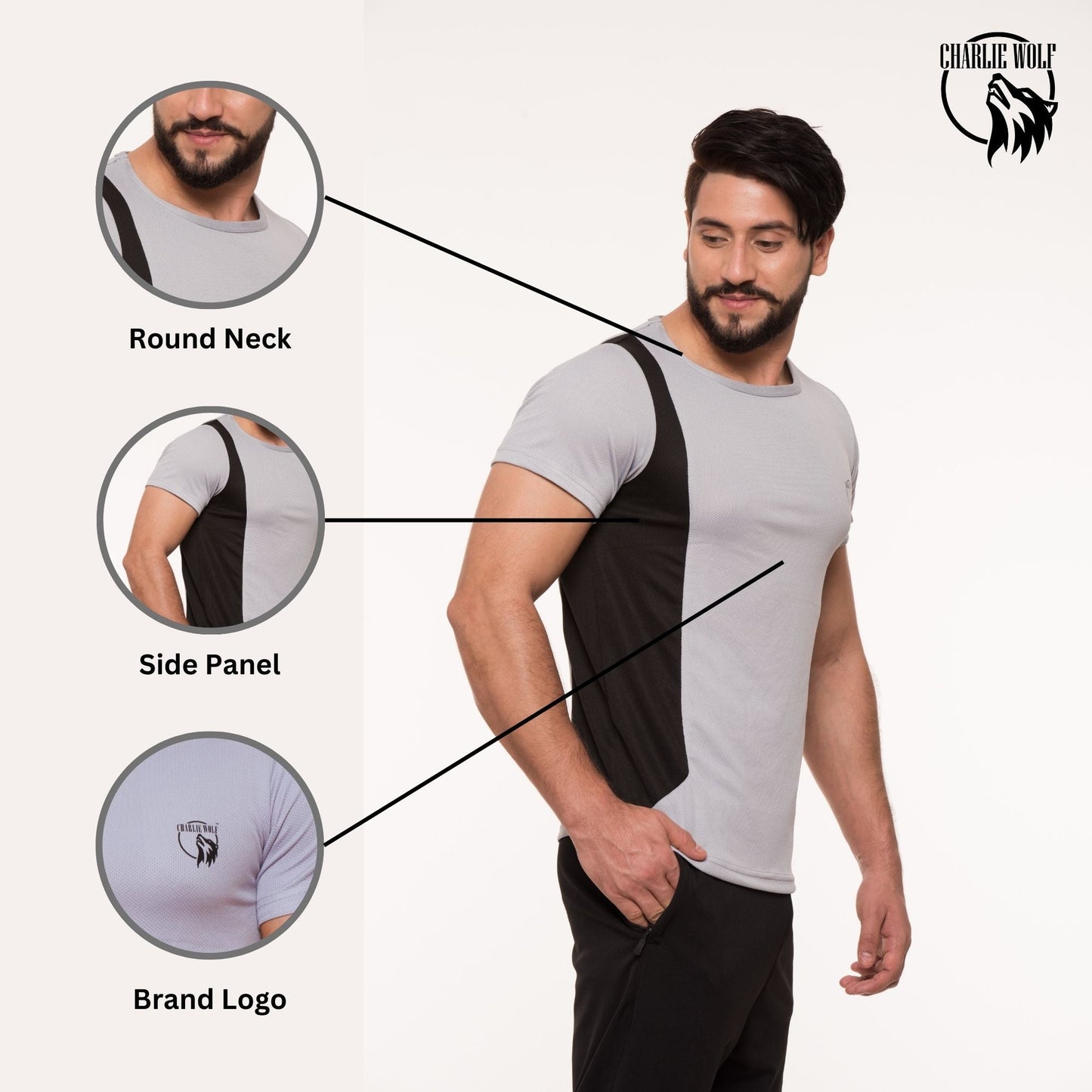 Panel Half Sleeve T- shirts