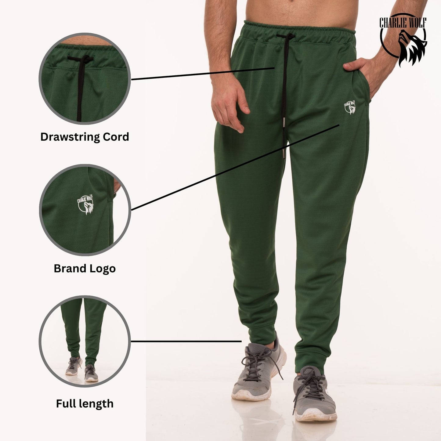 Men Slim-fit tapered joggers for workouts and casual wear