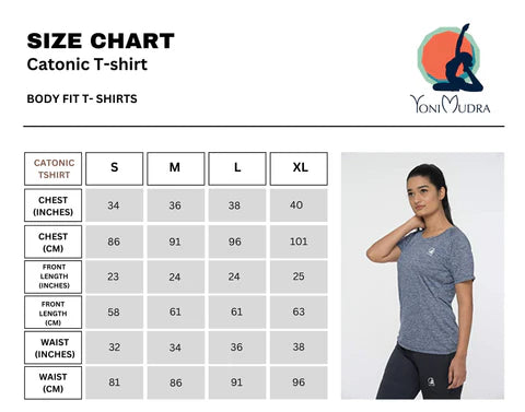 Size Charge for women tshirt gym workout yoga