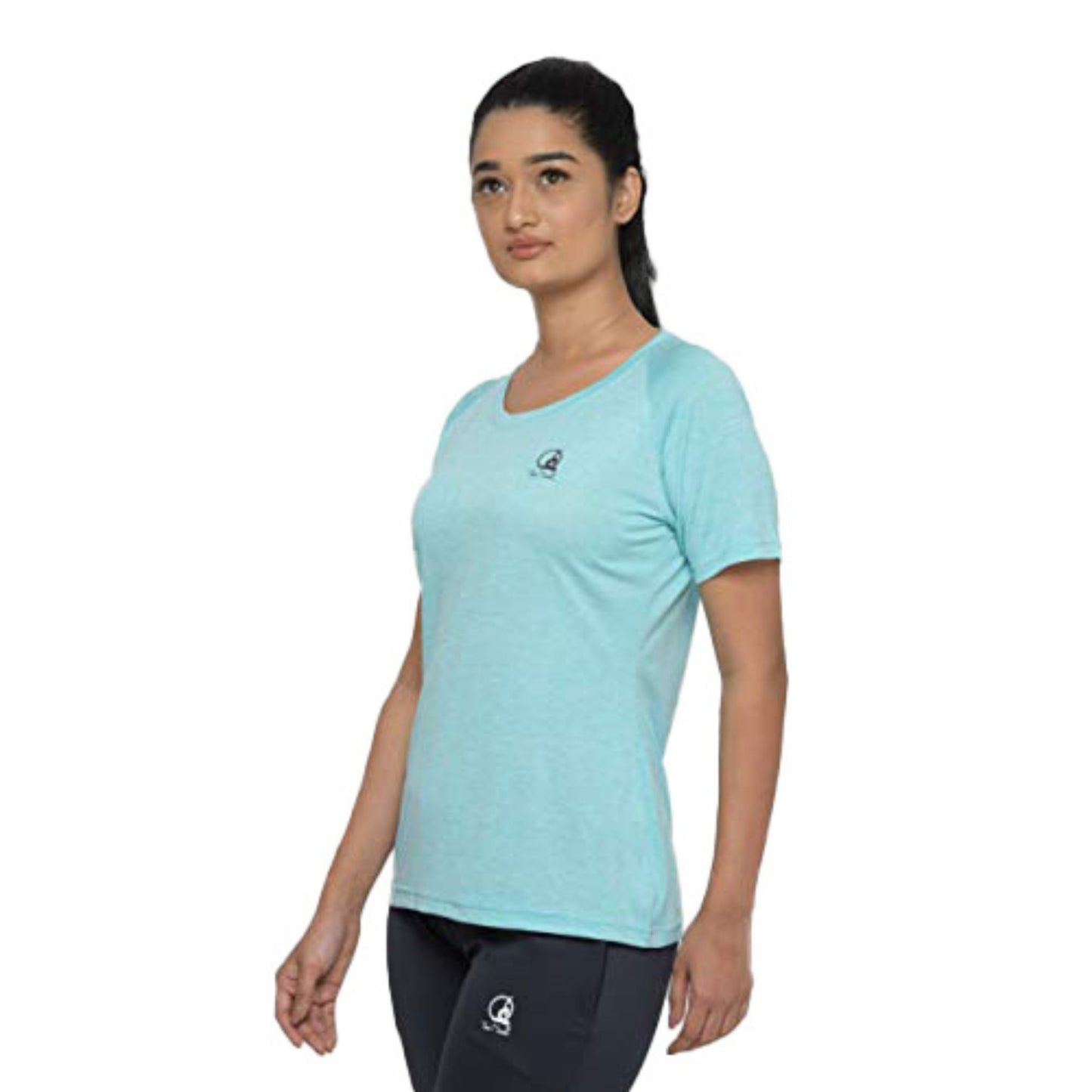 light blue gym tshirt for women