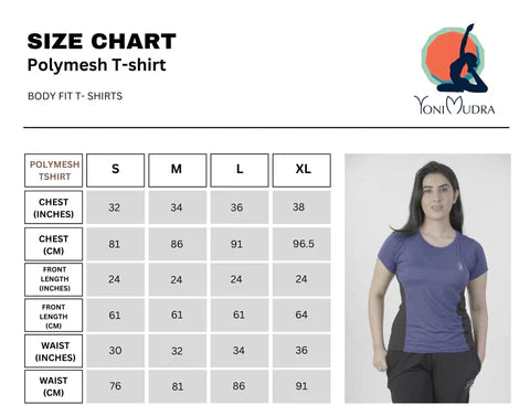 tshirt polyester size chart bodyfit